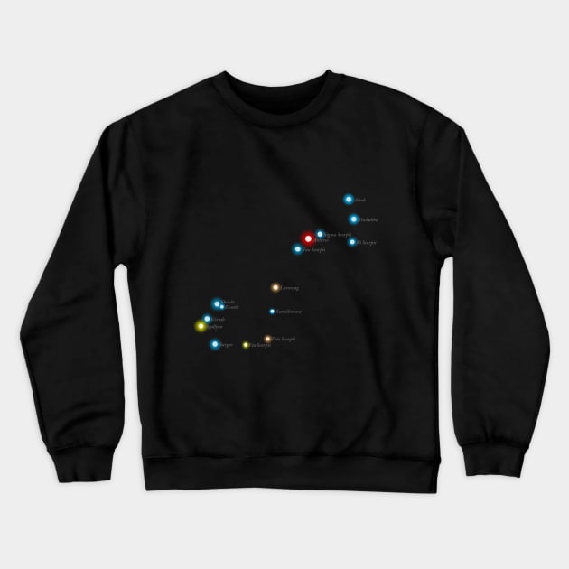 Constellation Scorpio Crewneck Sweatshirt by GloopTrekker